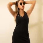 پیراهن مجلسی زنانه کوتاه یقه هفت دلسا ایورا - کد 1005